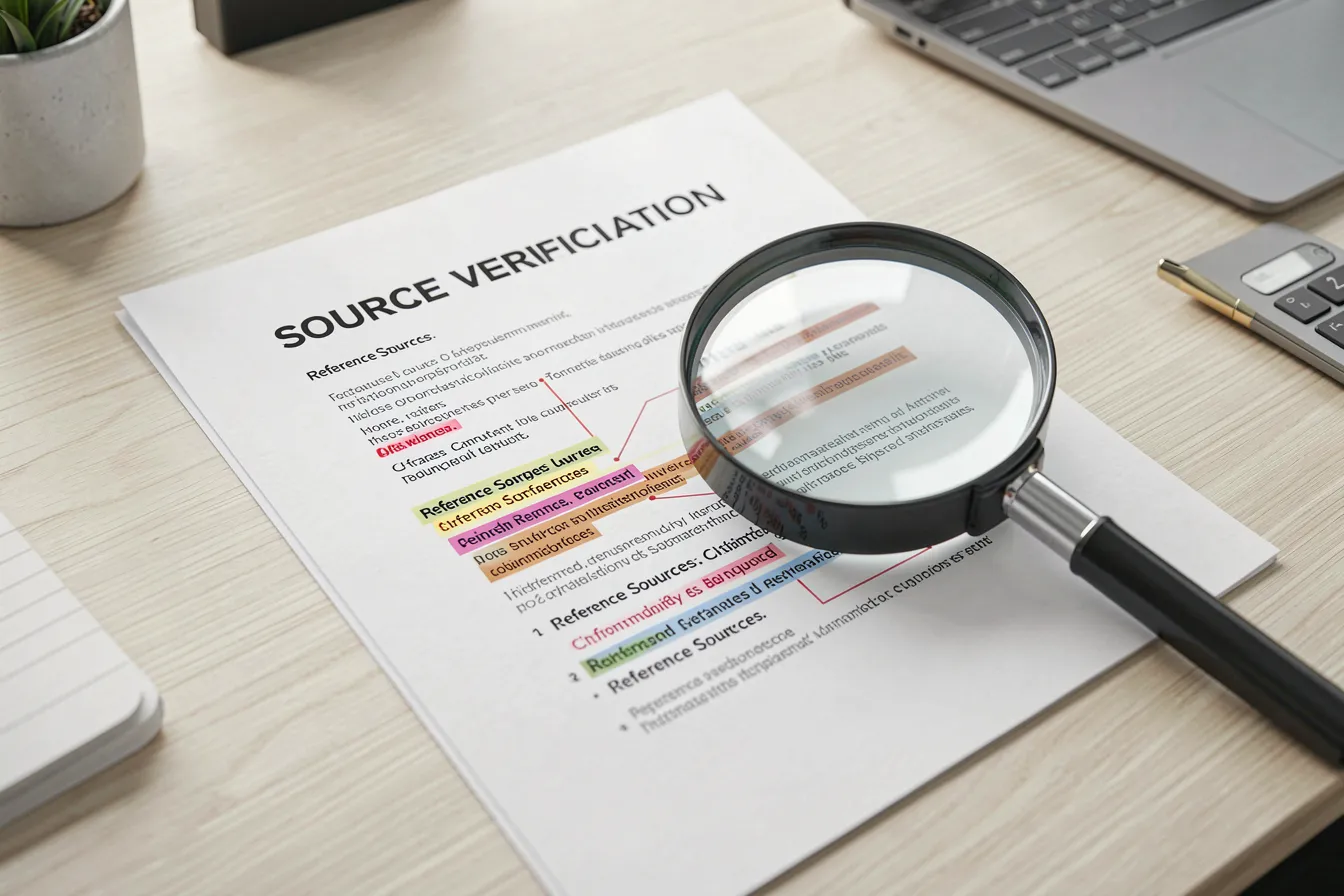 Source checking to detect hallucinations in AI answers