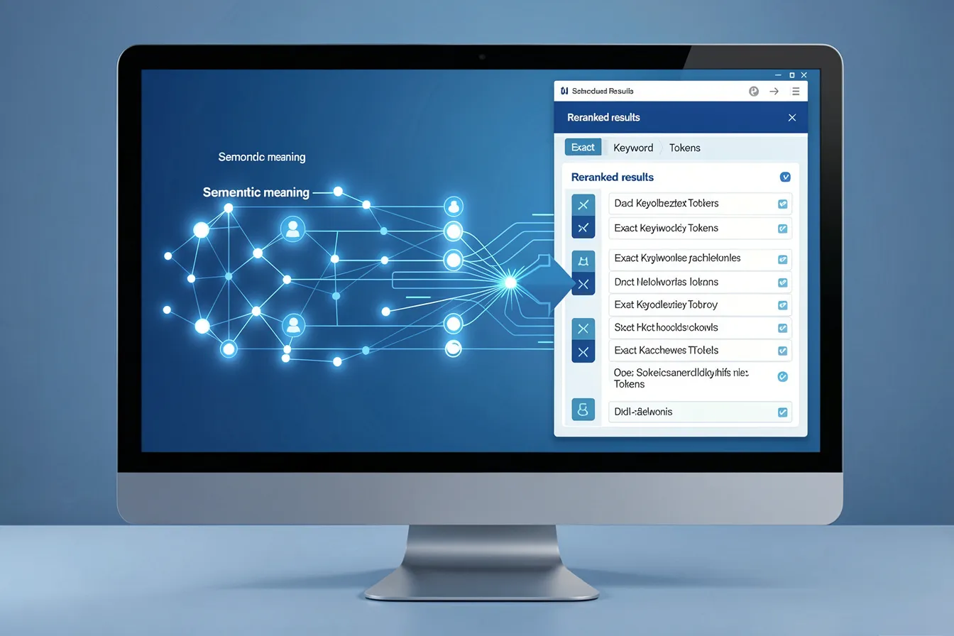 Hybrid search merges semantic vector and keyword search